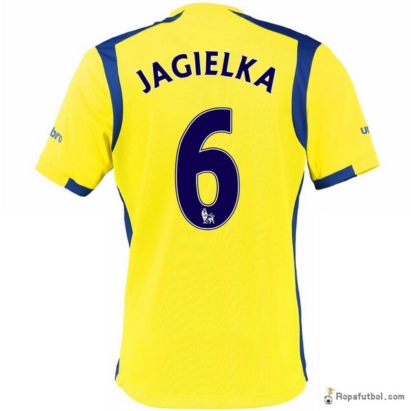 Camiseta Everton Replica Tercera Ropa Jagielka 2016/17 Amarillo